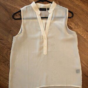 Women's Womens Ultra Flirt Cream Tank Top Style Blouse Shirt Top